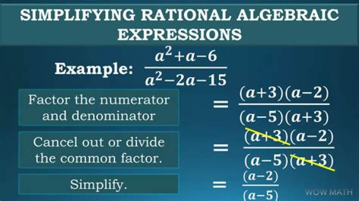 In simplifying a rational algebraic expression?