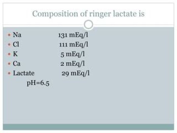 What is the composition of lactated ringer's?